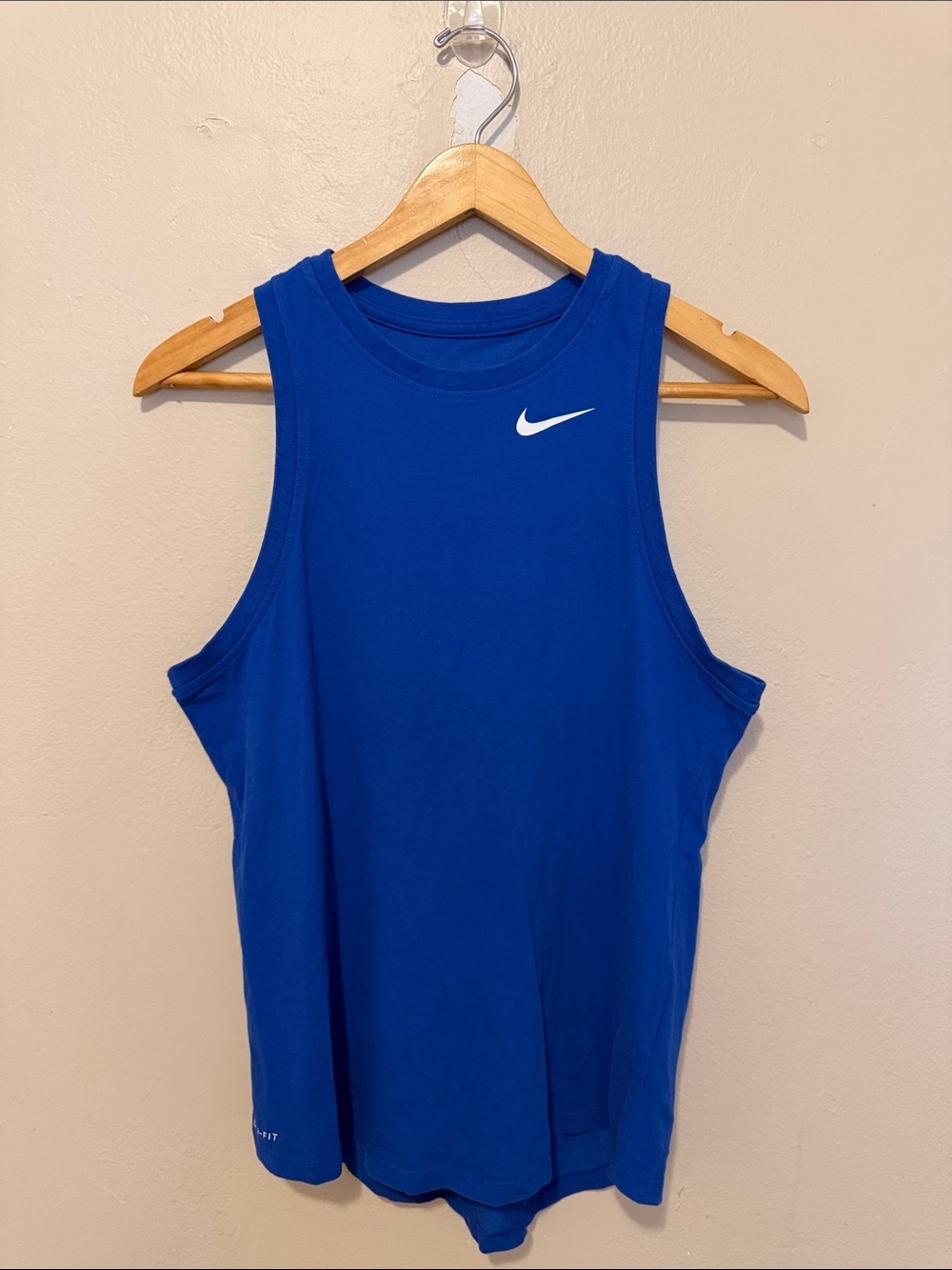 Nike Royal Blue Dri-FIT Athletic Tank with White Swoosh